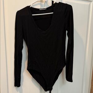 NWOT Black Mangopop long sleeve bodysuit